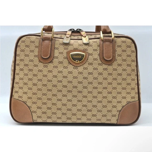 Gucci Tan and Brown Satchel Boston Bag EUC - Picture 2 of 10